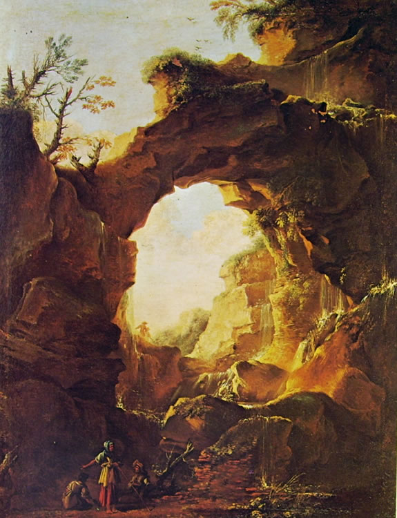 Salvator Rosa: Grotta con cascata