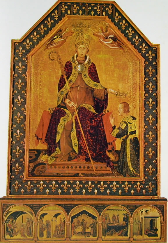 Simone Martini: San Lodovico di Tolosa che incorona Roberto d'Angiò