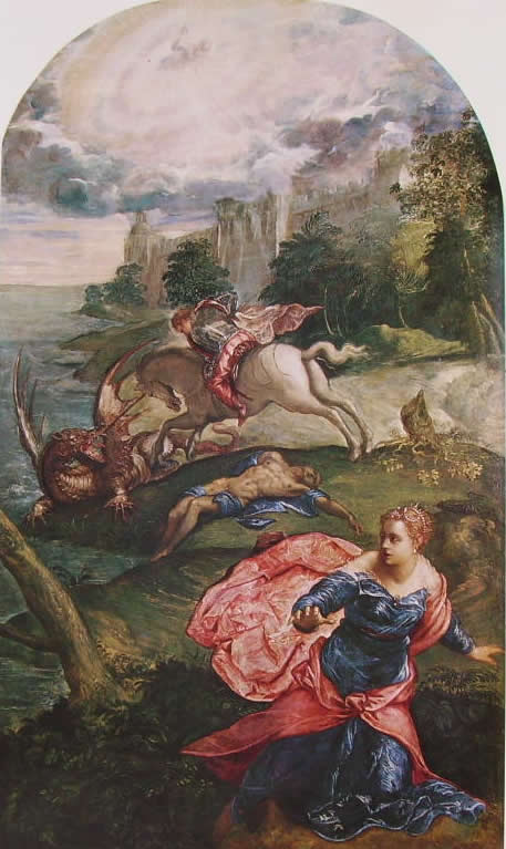Il Tintoretto: San Giorgio uccide il drago