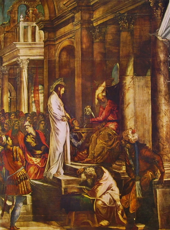 Il Tintoretto: Dipinti per la sala dell'albergo di San Rocco, Cristo davanti a Pilato