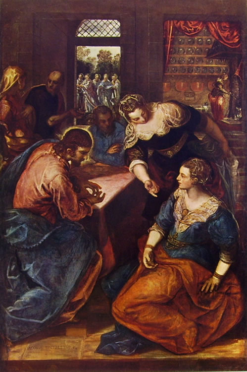 Il Tintoretto: Cristo in casa di Marta e Maria