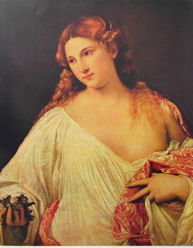 Tiziano: Flora (Galleria degli Uffizi di Firenze)