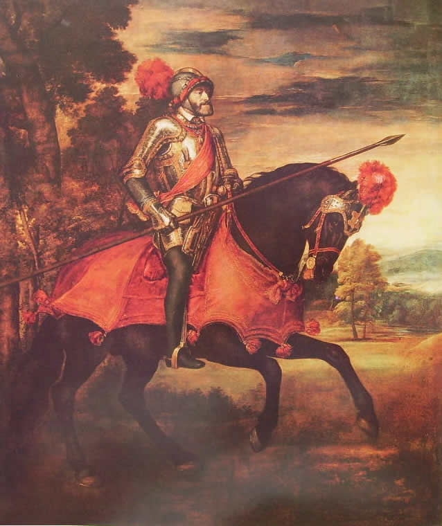 Tiziano: Ritratto di Carlo V a cavallo