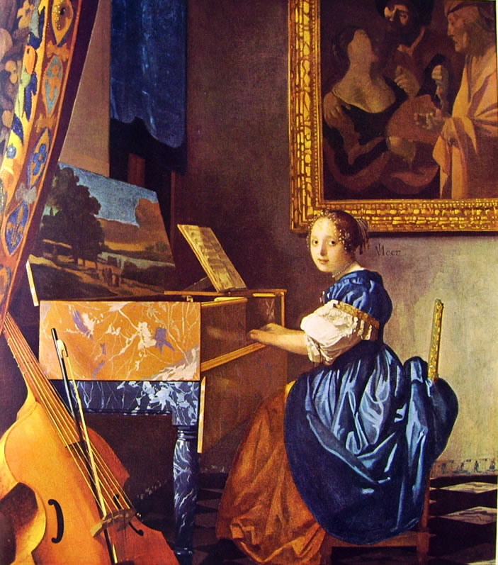 Jan Vermeer: Signora seduta alla spinetta