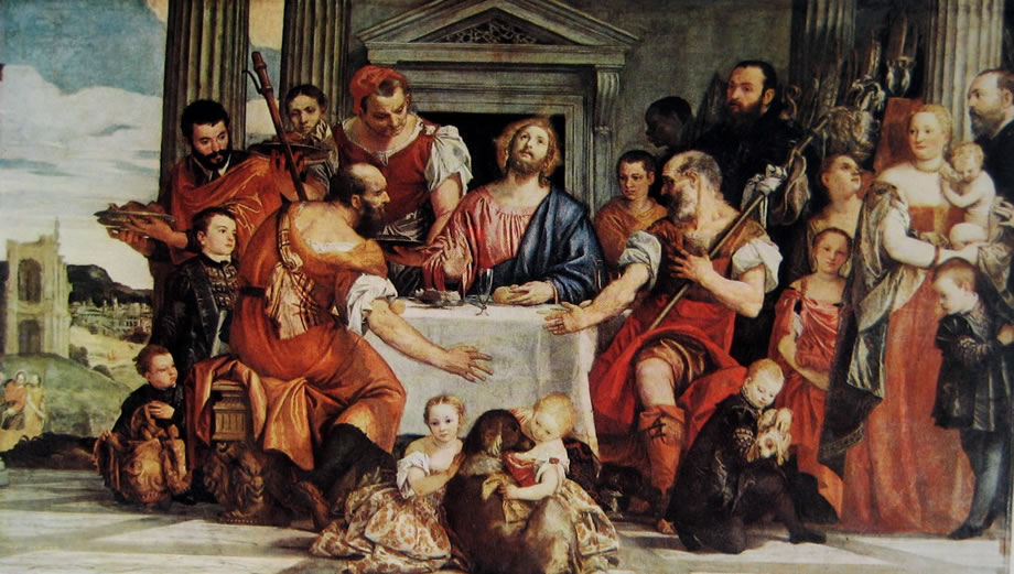 Il Veronese: La cena in Emmaus (Louvre a Parigi)