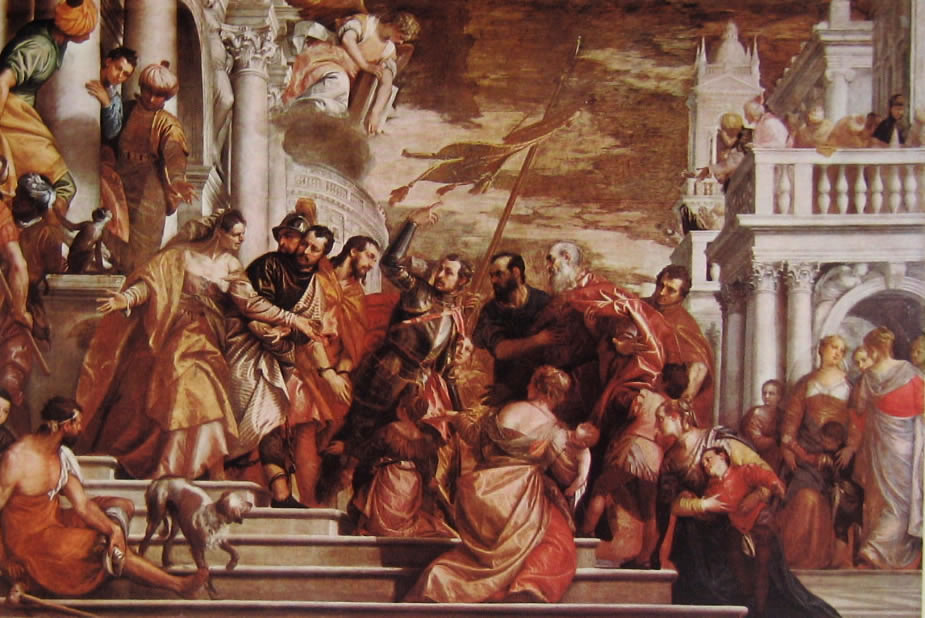 Paolo Caliari detto il Veronese: I santi Marco e Marcelliano esortati da San Sebastiano al martirio, cm. 355 x 540, chiesa di San Sebastiano, Venezia