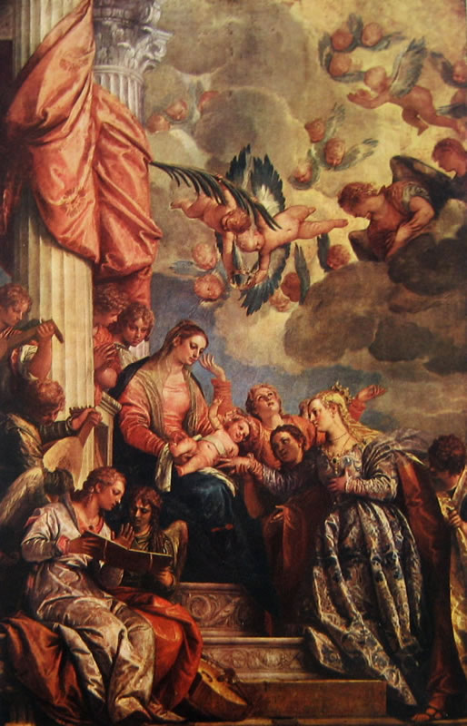 Paolo Caliari detto il Veronese: Le nozze mistiche di Santa Caterina, cm. 337 x 241, Gallerie dell'Accademia, Venezia