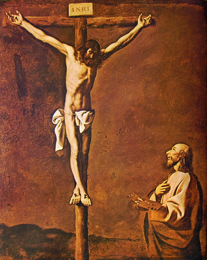 Francisco Zurbarán: Cristo Crocifisso con un pittore