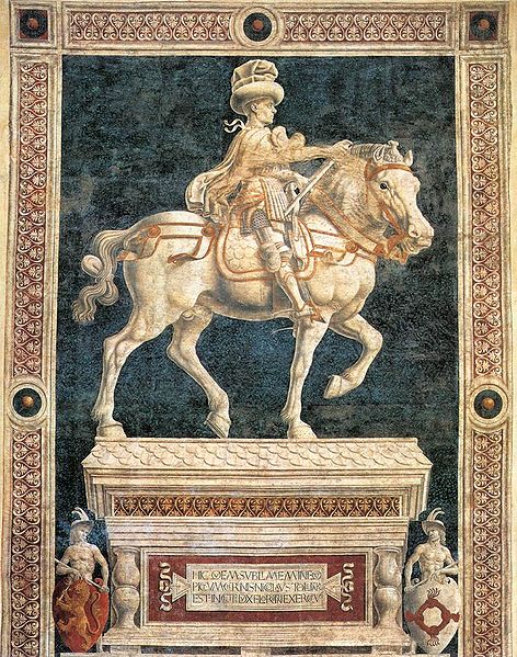 Andrea del Castagno: Monumento equestre di Niccolò da Tolentino