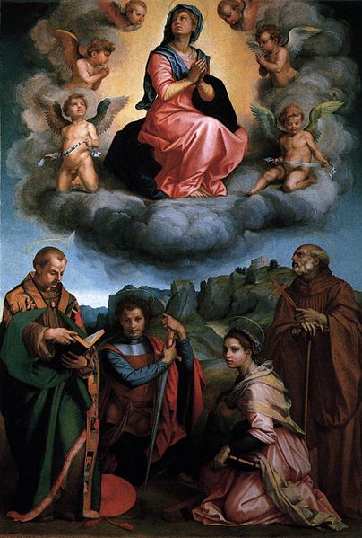 Andrea del Sarto: Madonna in gloria con quattro santi