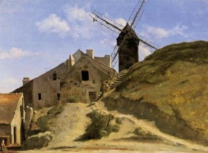 Camille Corot: Mulino a vento a Montmartre