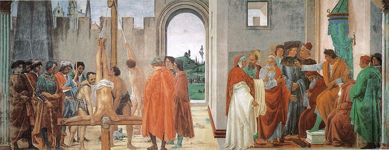 Filippino Lippi: Disputa di Simon Mago e crocifissione di san Pietro