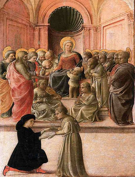 Filippo Lippi: Madonna col Bambino, santi, angeli e donatore
