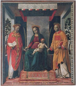 Pala della Mercanzia, fine Quattrocento, Pinacoteca Tosio Martinengo, Brescia.