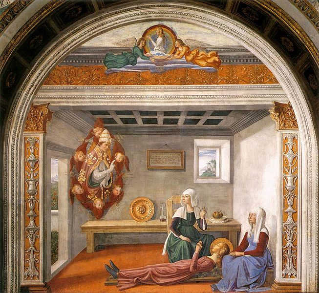 Domenico Ghirlandaio: Annuncio della morte di santa Fina