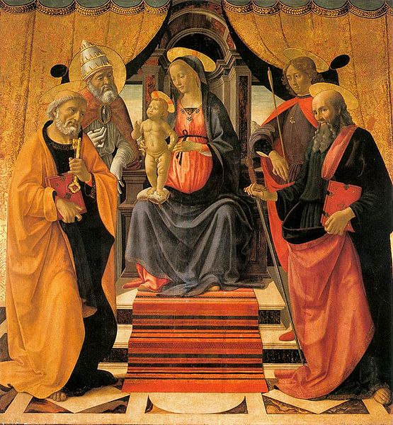 Domenico Ghirlandaio: Madonna in trono col Bambino e santi (Lucca)