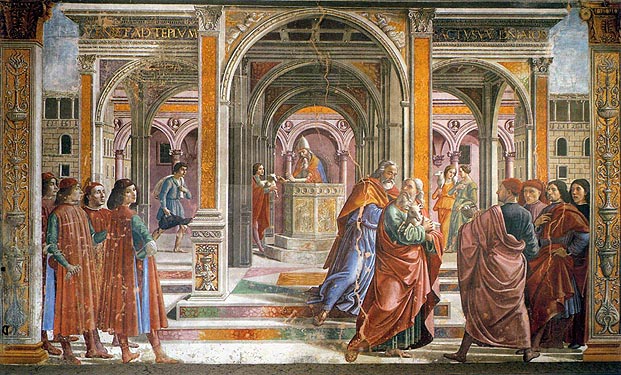 Domenico Ghirlandaio: Cacciata di Gioacchino (Santa Maria Novella)