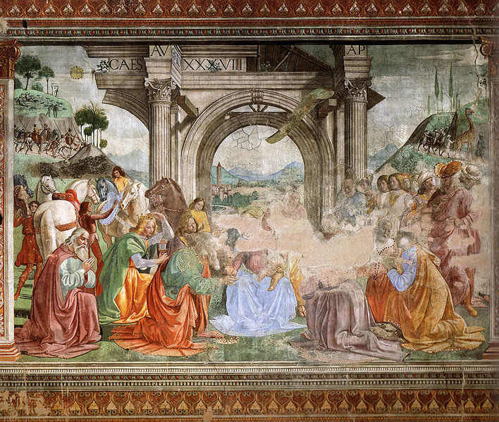 Domenico Ghirlandaio: Cappella Tornabuoni - Adorazione dei Magi