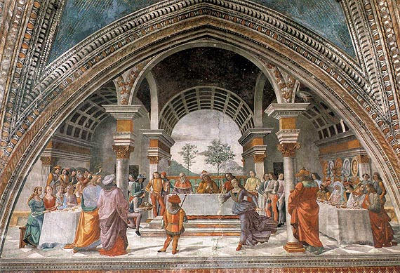 Domenico Ghirlandaio: Cappella Tornabuoni - Banchetto di Erode