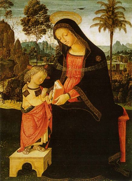 Pinturicchio: Madonna col Bambino scrivente (Filadelfia)