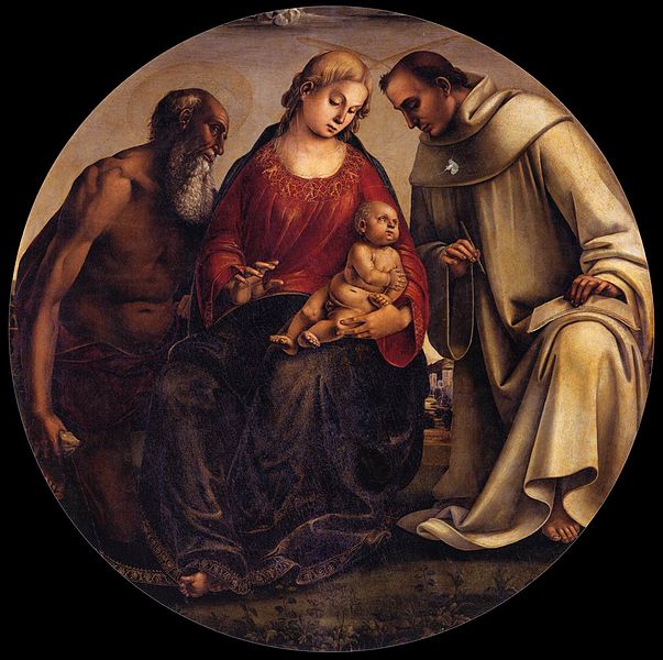 Luca Signorelli: Madonna col Bambino tra i santi Girolamo e Bernardo
