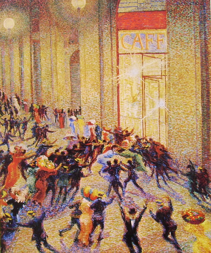 Umberto Boccioni: Rissa in Galleria