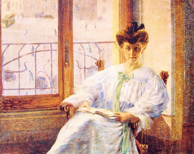 Umberto Boccioni: La signora Massimino, cm. 123 x 151 Milano, Collezione Palazzoli