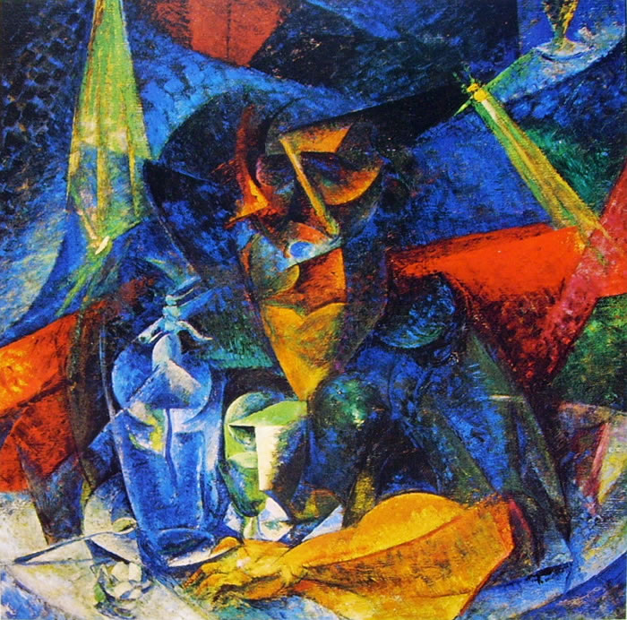 Umberto Boccioni: Scomposizione di figura di donna a tavola