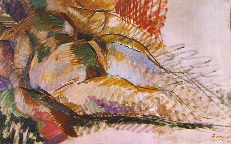 Umberto Boccioni: Nudo simultaneo, cm. 52 x 82 Collezione Toninelli, Milano