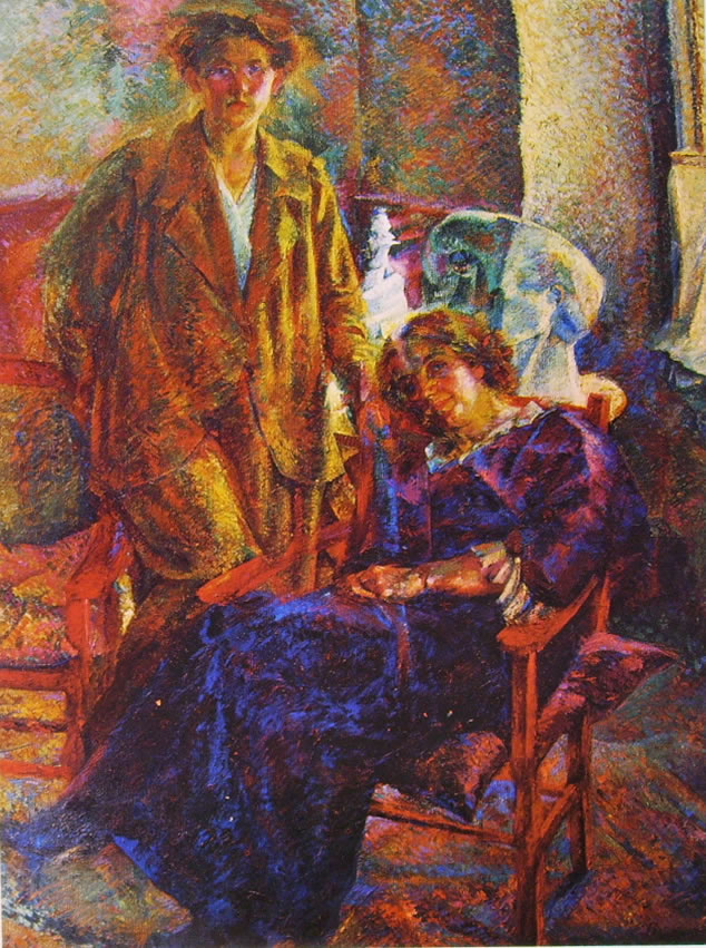 Umberto Boccioni: Le due amiche (Interno con la sorella e la madre)