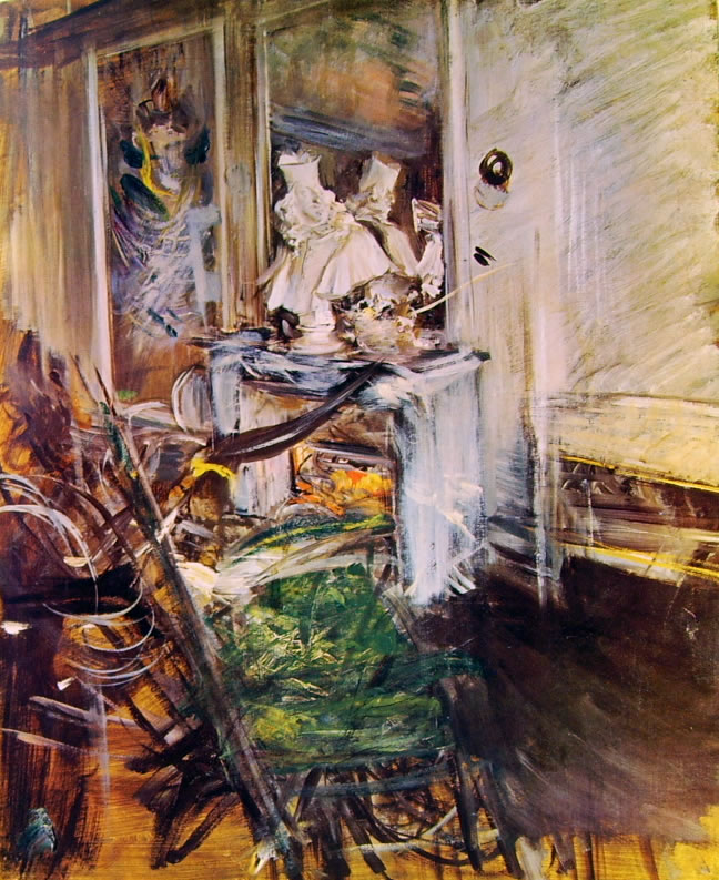 Giovanni Boldini: Il "Cardinale" del Bernini nella camera del pittore