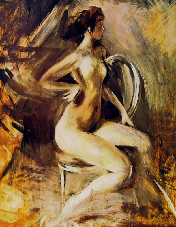 Giovanni Boldini: Nudino scattante