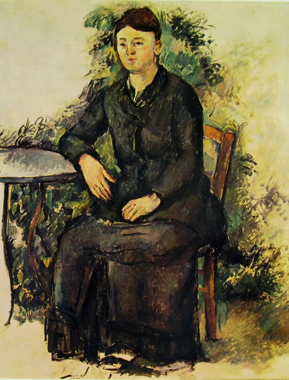 Paul Cezanne: Ritratto della signora Cezanne in Giardino