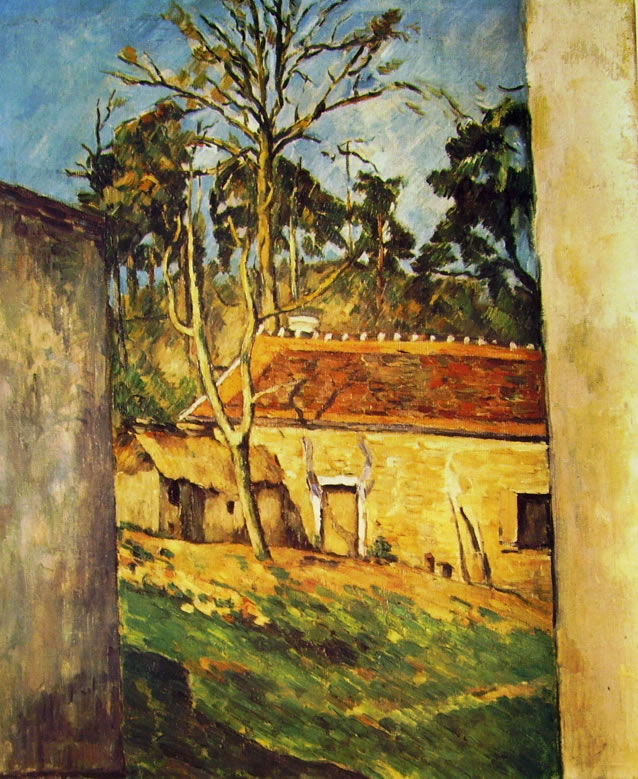 Paul Cezanne: Cortile di fattoria (Louvre)