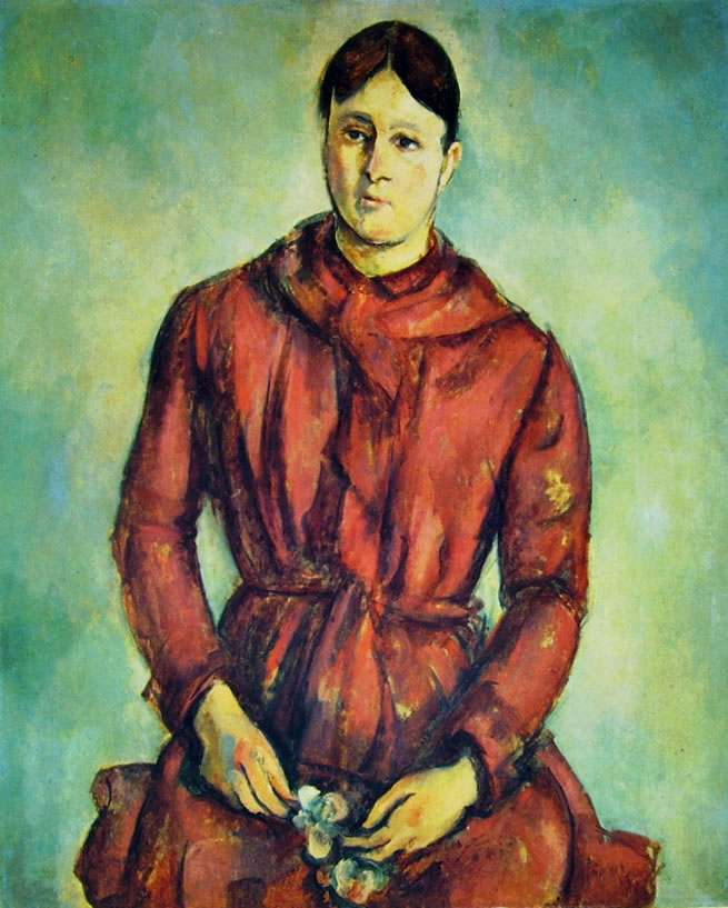 Paul Cezanne: Ritratto della Signora Cezanne in rosso