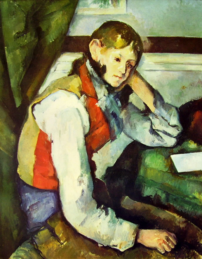 Paul Cezanne: Ragazzo dal panciotto rosso