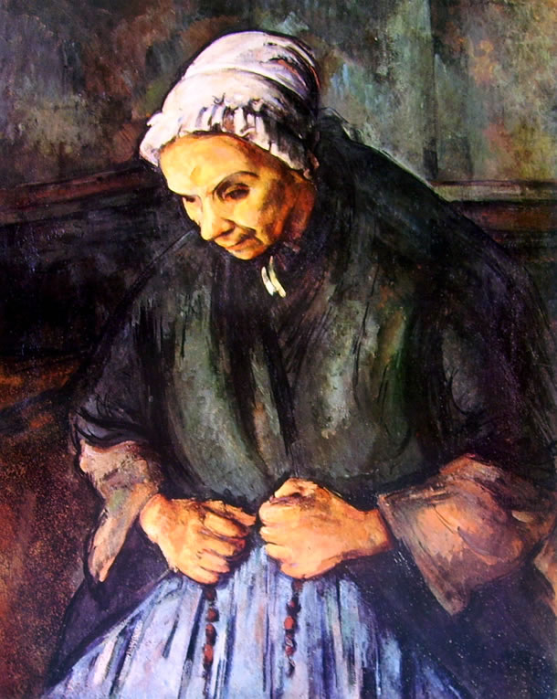 Paul Cezanne: Vecchia con rosario