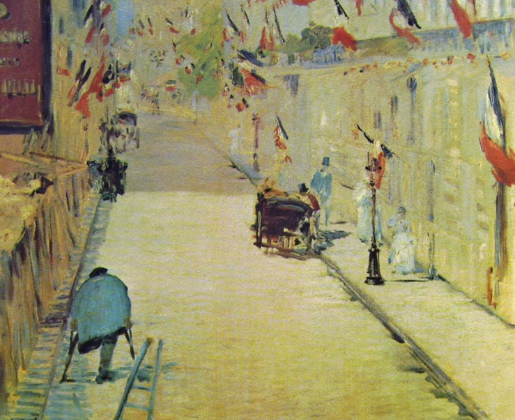 Edouard Manet: Rue Mosnier imbandierata