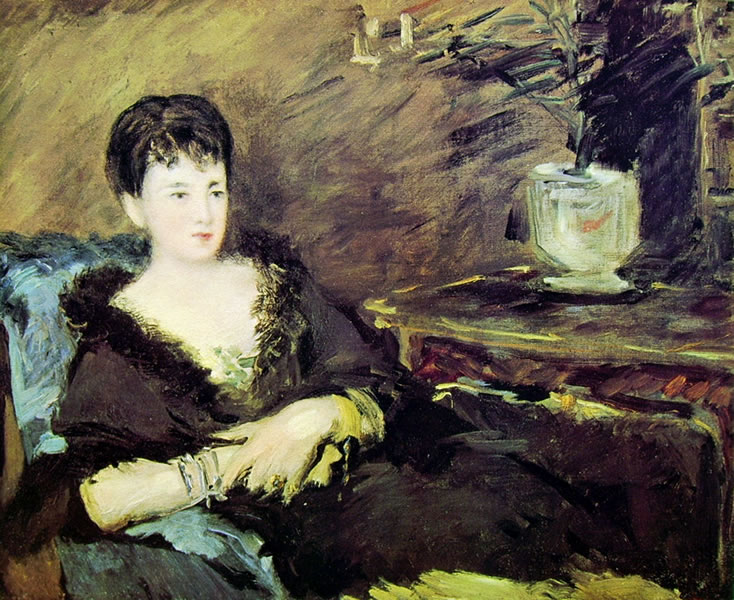 Edouard Manet: Ritratto di Isabelle Lemonnier seduta