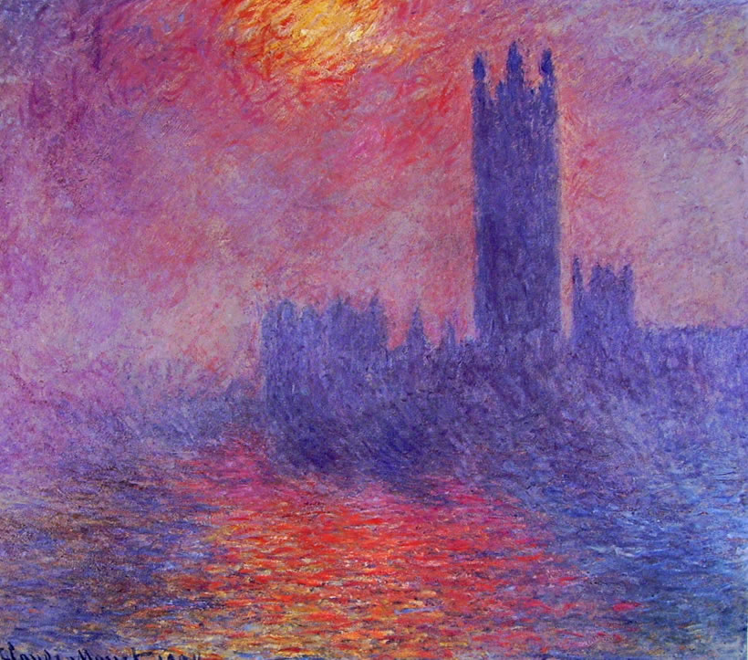 Il parlamento di Londra di Claude Monet
