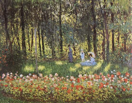 Claude Monet - Famiglia Monet in giardino