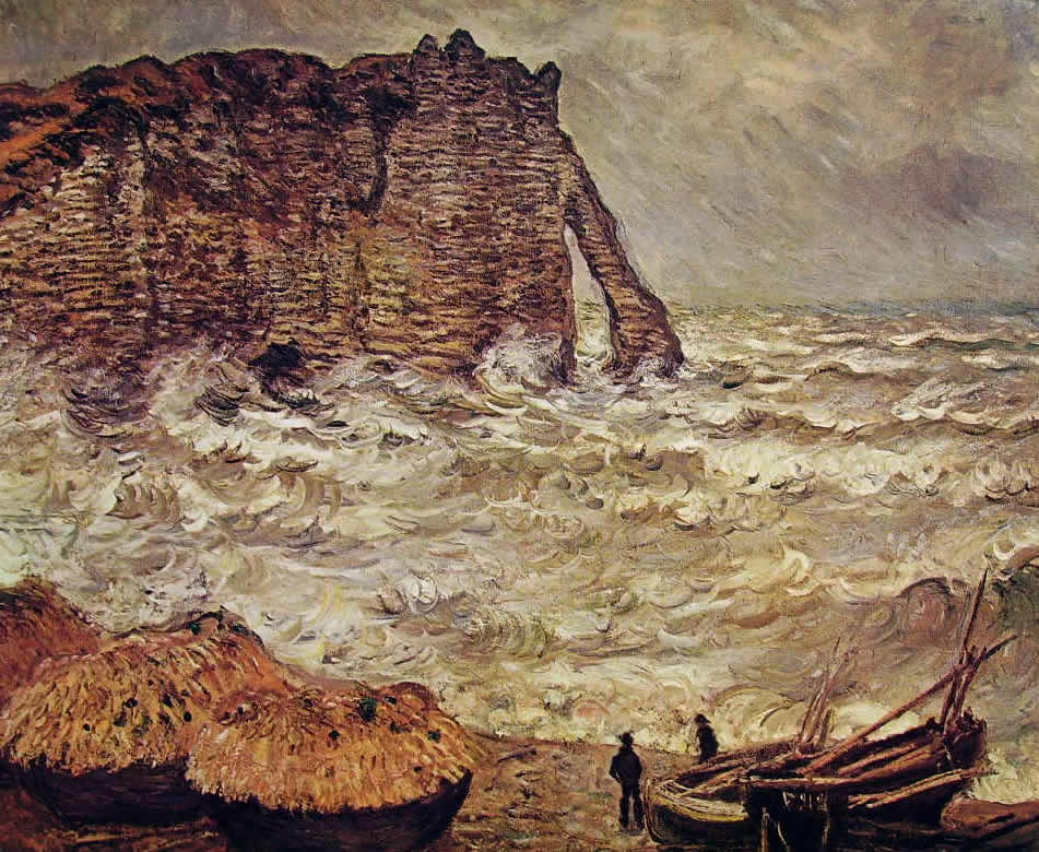 Claude Monet: Burrasca a Etretat