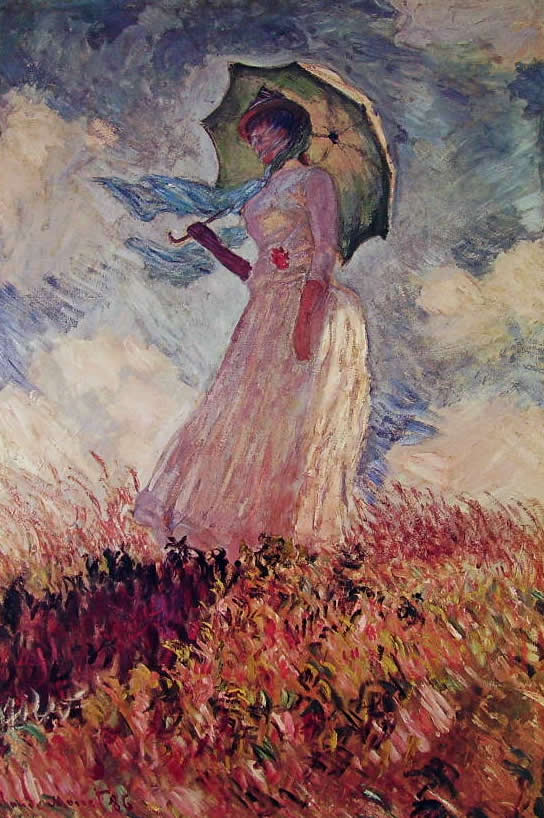 Claude Monet: Donna con parasole (che guarda verso destra)