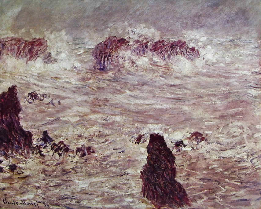 Claude Monet: Tempesta a Belle-Ile, Museo d'Orsay, Parigi