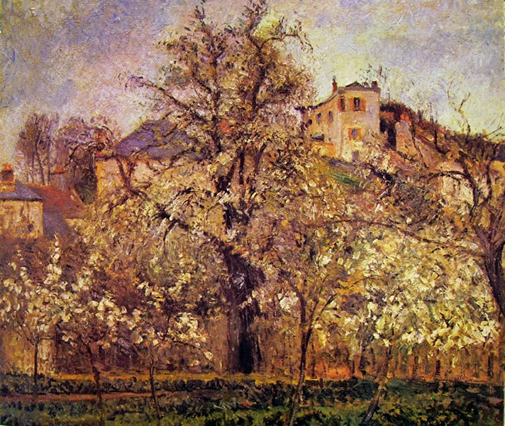 Camille Pissarro: Orto e alberi in fiore, Primavera a Pontoise