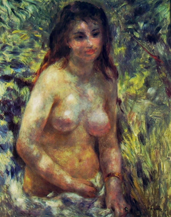 Donna nuda al sole (Museo d'Orsay) di Pierre-Auguste Renoir, 80 x 64 cm. Museo d'Orsay, Parigi