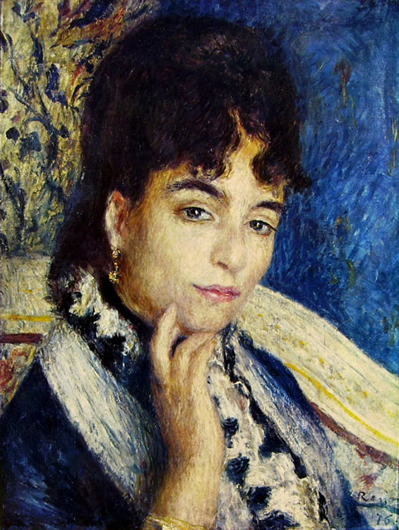 Renoir: Ritratto della signora Daudet, 1876, 47 x 37, Parigi, Museo d'Orsay