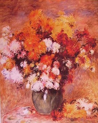 Renoir - Bouquet de chrisanthemes