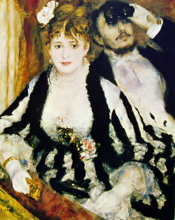 Renoir: Il palco (Courtauld Gallery), 1874 olio su tela 80 x 64 Londra, Courtauld Gallery