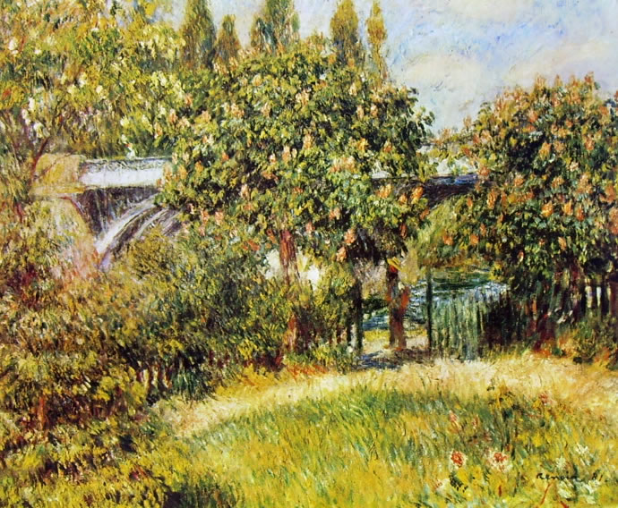 Renoir: Ponte della ferrovia (Museo d'Orsay), cm 54 x 75, Parigi, Museo d'Orsay